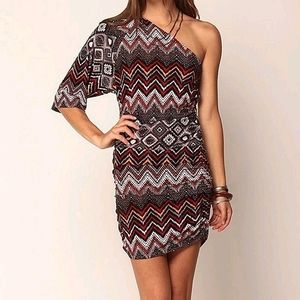 NWOT Multi Colored Asymetrical Dress